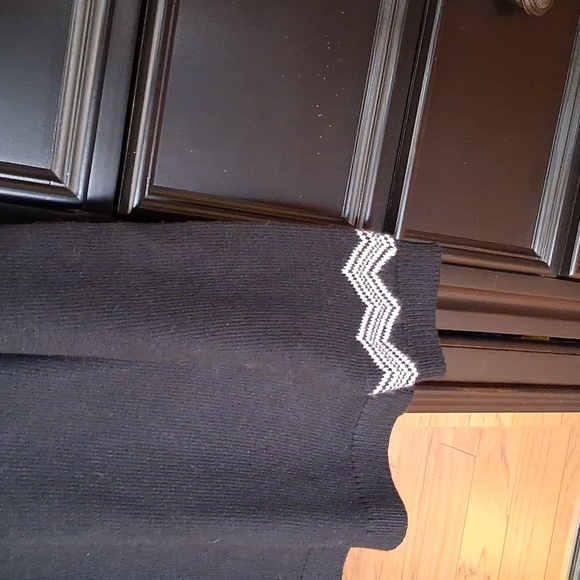 Talbots Black and White Fair Isle Cardigan NWT L - Picture 3 of 8